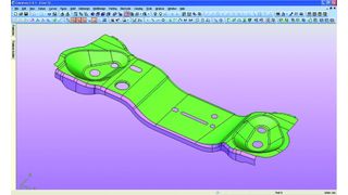 Mit Die-Design generiertes Blechbauteil im fertigen Zustand. Bilder: Cimatron (Archiv: Vogel Business Media)