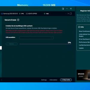 Daten mit Samsung Magician sicher von SSD löschen.(Bild:  Joos – Samsung)