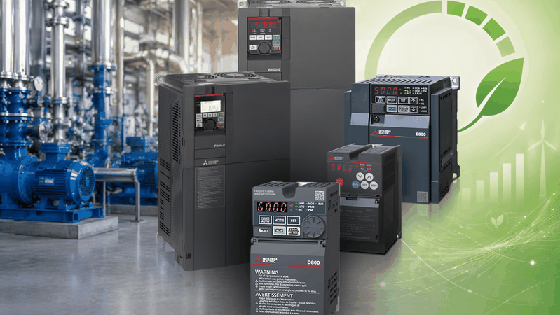 Durch den Einsatz moderner Frequenzumrichter lassen sich Lastspitzen reduzieren und Energieanteile aus Bremsvorgängen zurückführen.(Bild:  Mitsubishi Electric)