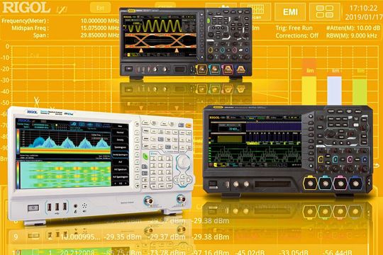 Die Oszilloskope MSO8000 und MSO5000 von Rigol bieten viele Funktionen zu einem guten Preis. Wer Pre-Compliance-Test seiner Hardware durchführen muss, ist mit dem Echtzeit-Spektrumanalysator gut bedient. Die Oszilloskope MSO8000 und MSO5000 von Rigol bieten viele Funktionen zu einem guten Preis. Wer Pre-Compliance-Test seiner Hardware durchführen muss, ist mit dem Echtzeit-Spektrumanalysator gut bedient.