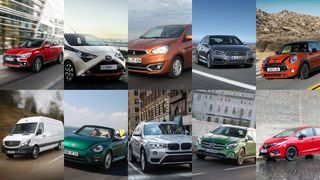Das sind einige der Modelle, die in der Pannenstatistik des ADAC positiv aufgefallen sind. (Bild: Toyota / Mitsubishi / Honda / Mini / BMW / Audi / VW / Daimler / BMW)