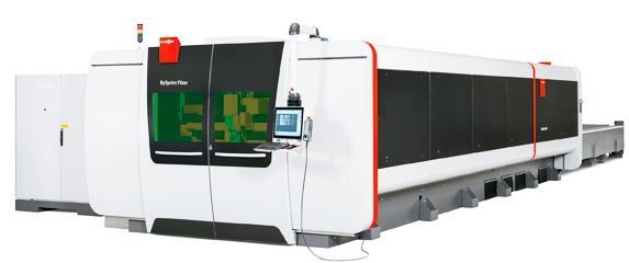 Bystronic erweitert den Faserlaser Bysprint Fiber um das Grossformat 6520. Das erhöhe die Produktivität beim Laserschneiden und die Vielfalt der Schneidanwendungen. (Bild: Bystronic)
