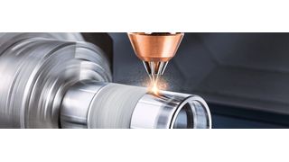 Mit einer speziellen Düsentechnik erhöht Trumpf die Geschwindigkeit beim Laserauftragsschweißen (Trumpf)