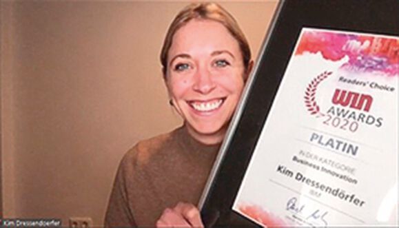 Kim Dressendörfer, IBM, machte den ersten Platz in der Kategorie Business Innovation. (Bild: Vogel IT-Akademie)