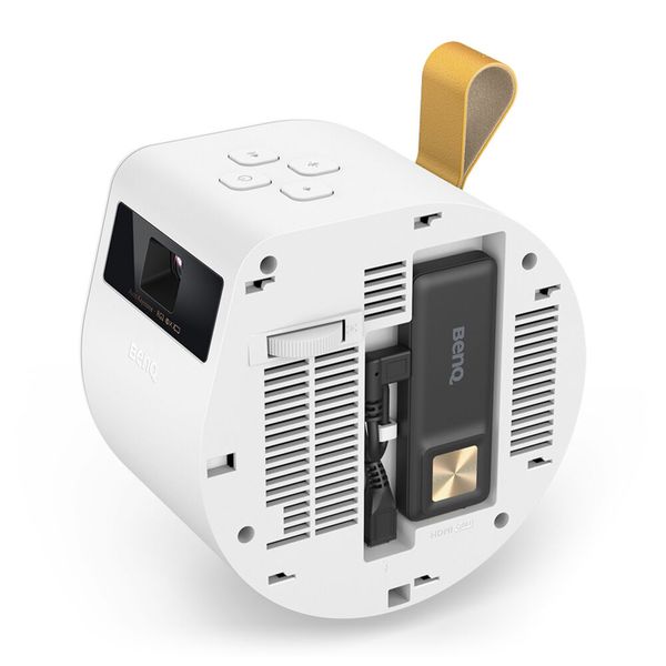 Gesteuert wird der kompakte Beamer entweder über die Fernbedienung oder die Benq-App. (Bild: Benq)