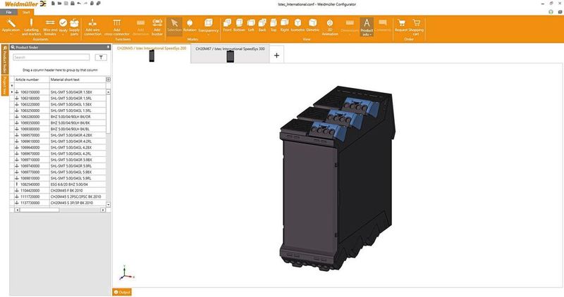 Bild 1a: Gehäusezusammenstellung mit dem Konfigurator – SpeedSys200. (Bild: Weidmüller)