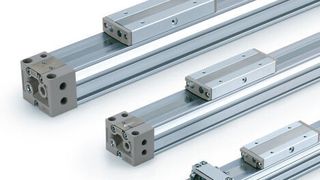 Kolbenstangenlose Bandzylinder der Serien MY1B-Z und MY1H-Z. (Bild: SMC Pneumatik)
