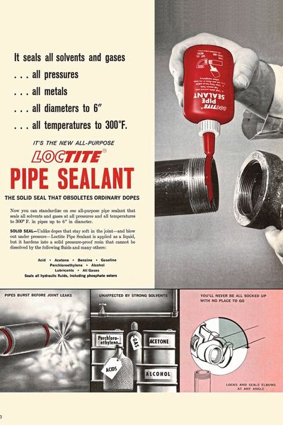 1956 als American Sealants Company gegründet und 1963 in Loctite Corporation umbenannt, gehört die bekannte Marken seit 1997 zu Henkel. Unter ihr vertreibt der Konzern unter anderem Metallklebstoffe, die zur Schraubensicherung und als Flüssigdichtung zur Anwendung kommen. (Bild: Henkel)