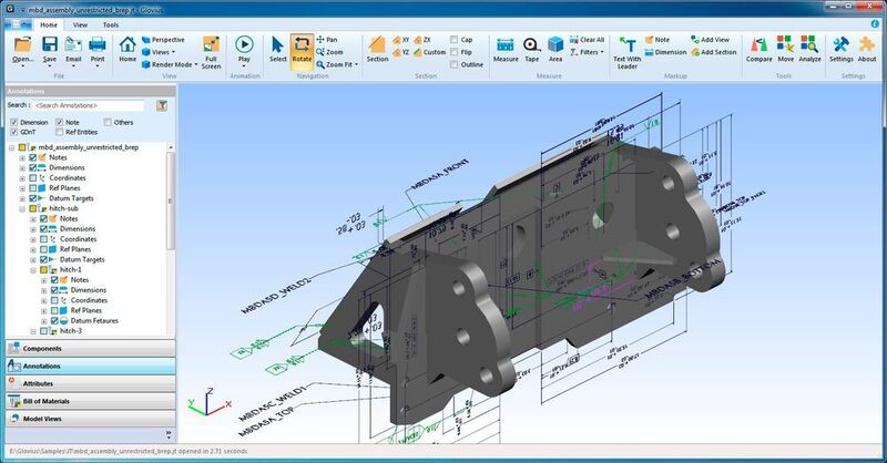 Der 3D-CAD-Viewer Glovius ermöglicht die Visualisierung von CAD Daten & Digitales Mock-Up (DMU) und überzeugt durch eine einfache Handhabung sowie sein Preis-Leistungs-Verhältnis. (Bild: Data-CAD)