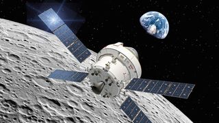 Das zylindrische Europäische Servicemodul (ESM) ist das Kraftwerk des Orion-
Raumschiffs und versorgt die Kapsel mit Strom, Antrieb, Temperaturregelung sowie 
Luft und Wasser. (Bild: ESA/D. Ducros)