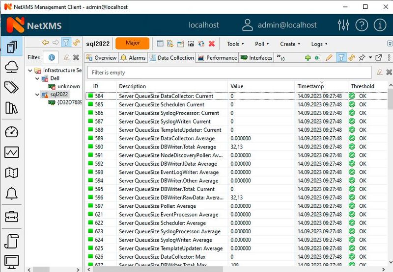 NetXMS kann auch Serverdienste wie Microsoft SQL Server überwachen. (Bild: Joos - Raden Solutions)
