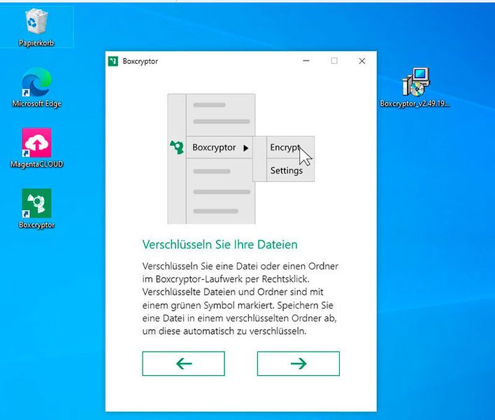 BoxCryptor kann Daten vor dem Hochladen in die MagentaCloud verschlüsseln. (Joos)