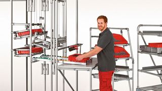 Diese Systeme von Item ermöglichen eine flexible Anpassung an Veränderungen im Produktionsprozess und entlasten die Mitarbeiter. (Item)