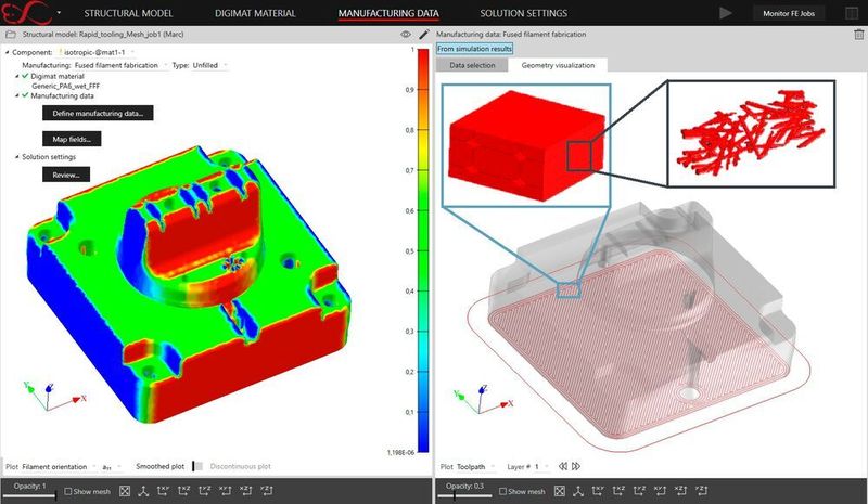 Dabei können verschiedene Additive Prozesse sowie unterschiedliche Materialien in der Simulation abgebildet werden.  (Simpa-Tec)