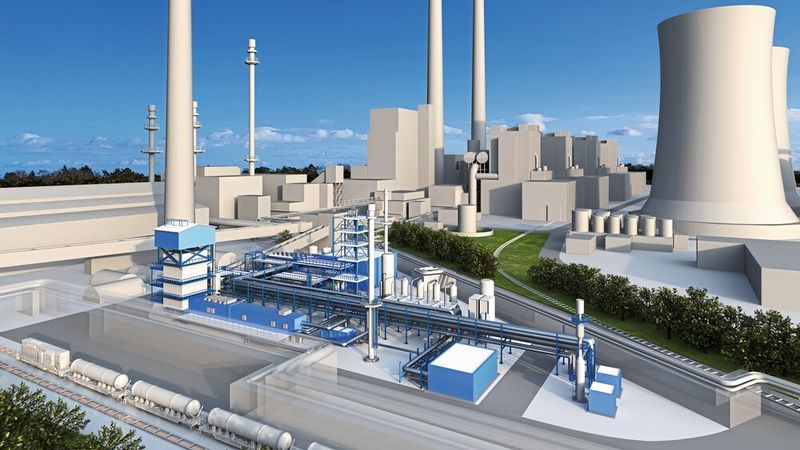 Uniper und thyssenkrupp Uhde erproben in Scholven den Prozess unter industriellen Bedingungen. Die gewonnenen Betriebsdaten sollen die Auslegung größerer Anlagen unterstützen. (Bild: thyssenkrupp Uhde)