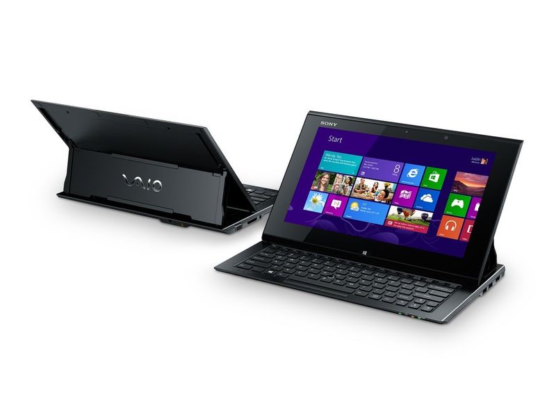 Das Slider-Hybrid-Modell Vaio Duo 11 kann sich von einem Ultrabook in ein Tablet verwandeln. (Bild: Sony)