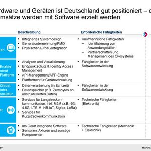 Nachholbedarf besteht im Bereich Software(Bild:  McKinsey)