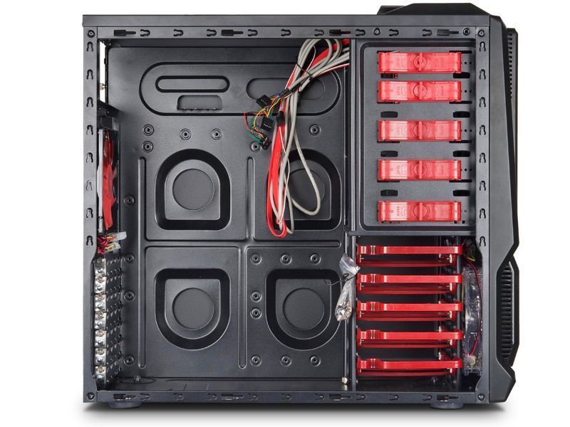 Auch im Inneren des LPC301 dominiert die Farbe Rot, auf der Oberseite befinden sich USB- und eSATA-Anschlüsse sowie HD-Audio-Schnittstellen. (Archiv: Vogel Business Media)