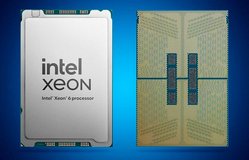 Abbildung 6: Die Vorder- und Rückseite eines „Intel Xeon 6“-Prozessors. (Bild: Intel)
