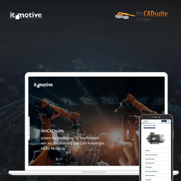 Die Itm-CADsuite revolutioniert die CAD-Automa-Sisierung und verschmilzt Geschwindigkeit mit Präzision. Ohne zusätzliche Schnittstellen erzeugt sie native CAD-Modelle in verschiedenen Formaten, integriert sich nahtlos in PLM-, ERP- und CPQ-Systeme und eliminiert Medienbrüche. Dank regelbasierter Automatisierung werden Variantenmodelle binnen Sekunden generiert – mit 90 Prozent weniger Aufwand gegenüber klassischen Methoden. Damit schafft die Lösung Raum für kreative Entwicklung und liefert Unternehmen einen entscheidenden Wettbewerbsvorsprung. (Bild: It-Motive)