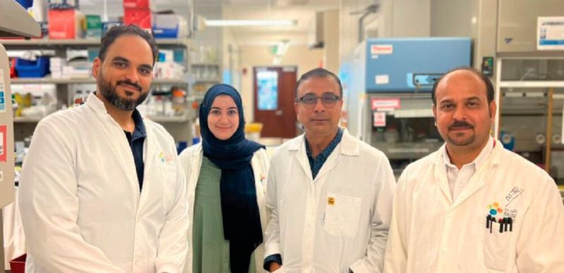 From left: Sharif M. Hala, Sara Mfarrej, and Professor Arnab Pain studied the N protein of SARS-CoV-2 to further understanding of its role in disease severity. (© 2022 Kaust)