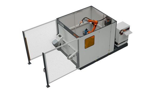 Kompakte Roboterzellen benötigen wenig Platz und lassen sich einfach in Ihre Fertigung integrieren.(Bild:  Carl Cloos Schweißtechnik GmbH)