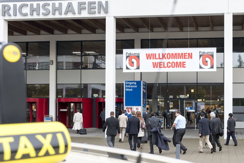 Fakuma international trade fair for plastics processing with regard to all types of plastics has kicked off at Friedrichshafen on October 14, 2014. The ‘plastics processing showcase’, which places second in global rankings for its sector, presents the entire process sequence beginning with R&D, right on up to mass production of plastic parts, assemblies and complete devices made of plastic with integrated functions to expert visitors from all over the world. (Picture: Schall)