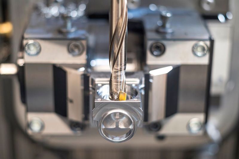 Hier sieht man das Schneidplatten-Bohrsystem von Arno Werkzeuge in der Anwendung. Diese sogenannten Kronenbohrer gibt es für stehende und rotierende Bohroperationen. (Bild: Suxes / M. Frischauf)