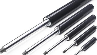 Die Newtonline sind in Zylindergrößen von 15 bis 40 mm mit Hüben zwischen 20 und 1000 mm erhältlich. Sie decken Kraftbereiche von 40 bis 5000 N ab und sind binnen 24 Stunden je nach Einsatzzweck individuell mit Stickstoff befüllt ab Langenfeld lieferbar. (Bild: ACE Stoßdämpfer)