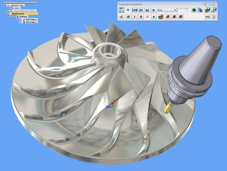 NC-Programmierer können sich ein Bild von Fertigungs-Szenarien machen. (Bild: Siemens PLM)