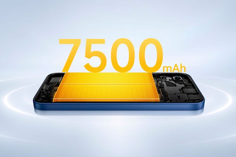Der Akku des Poco C95 Pro ist 7.500 mAh stark und soll eine Nutzung von über zwei Tagen ermöglichen. (Bild: Xiaomi)