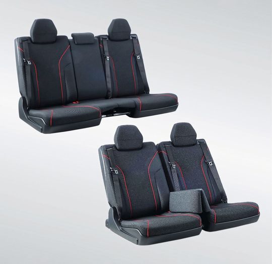 Flexibler Innenraum: Per Knopfdruck wird die Rückbank zu zwei Einzelsitzen, die sich in eine komfortable Liegeposition bewegen.(Bild:  Brose SE)