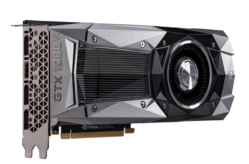 Die Pascal-GPU auf der Geforce GTX 1080 Ti arbeitet mit 3.584 Cuda-Kernen. Sie kann auf 11 GB Grafikspeicher zugreifen. (Nvidia)