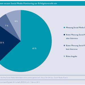 Laut einer Studie des Bundesverbandes Digitale Wirtschaft (BVDW) werten 29 Prozent der Unternehmen ihre Aktivitäten in sozialen Netzwerken noch nicht aus und vergeben so die Möglichkeit, neue Einsichten zu Kundenwünschen zu bekommen.