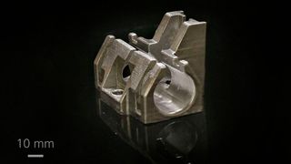 Demonstrator einer Halterung für eine Linearführung, gefertigt mittels Gelcasting (Fraunhofer IFAM)