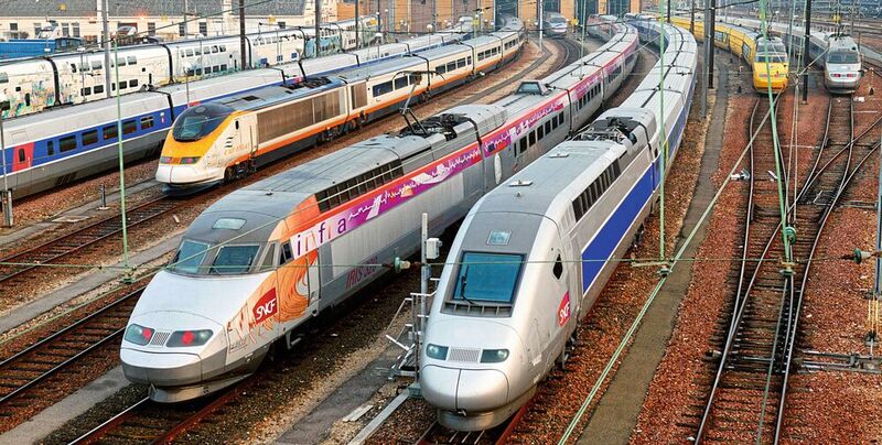 Auch europäische Hochgeschwindigkeitszüge – hier der französische TGV – fahren mit NSK-Radsatzlagern.