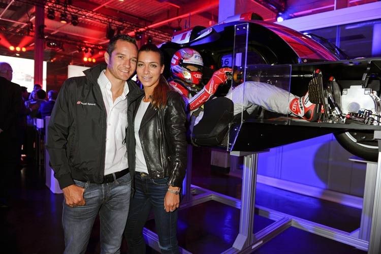 Prominente Gäste bei der Eröffnung: Timo Scheider und Jessica Hinterseer. (Foto: Audi)