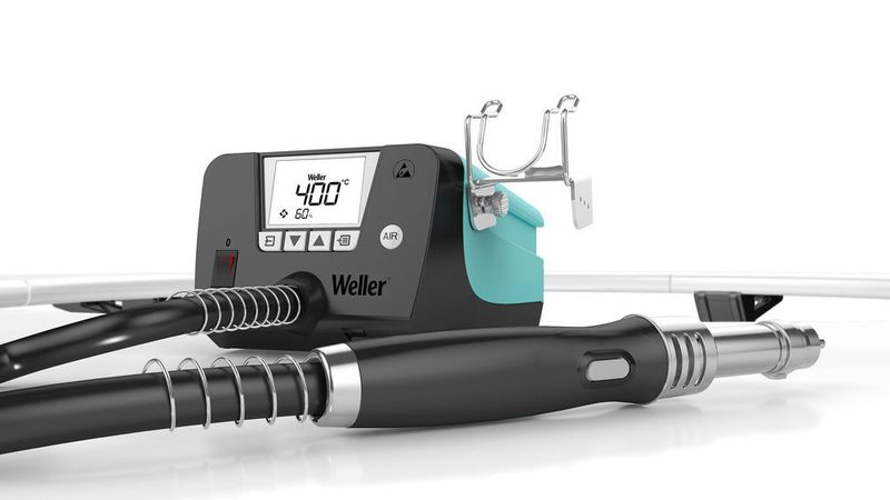 Eine eingebaute Turbine leistet bis zu 100 l Heißluft und die neue Tandem-Regelung mit Dual-Sensor-System sorgt laut Weller für die doppelte Performance, die das Vorgängermodell erreicht hat. (Weller Tools)