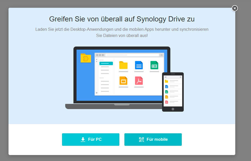 Installieren des Synology Drive Clients. (Synology)