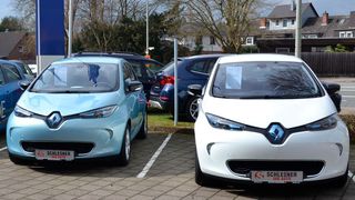 Renault Zoe sind der elektrische Verkaufsschlager im Autohaus. (Mauritz)