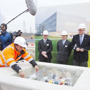 Feierlichkeiten zur Grundsteinlegung des Clariant Innovation Centers im Industriepark Höchst.
