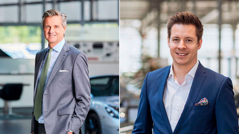 Steffen Knies (links) und Mark Anstötz werden Geschäftsführer der Porsche-Niederlassungen in Hamburg. 