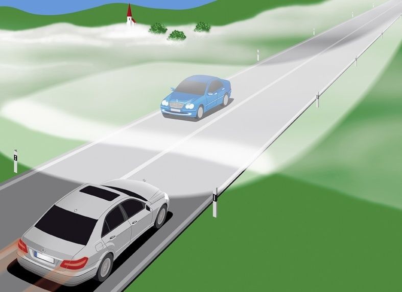 Intelligent Light System – Funktion 3: Das Nebellicht sorgt für bessere Orientierung und weniger Eigenblendung. (Archiv: Vogel Business Media)