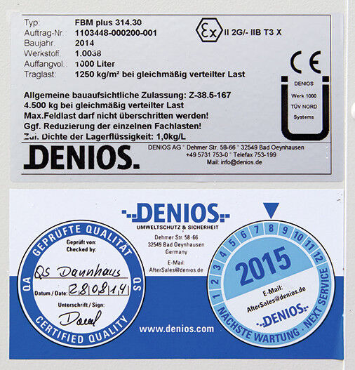 Die Zertifizierung bestätigt die Einhaltung der DIN EN 1090. (Bild: Denios)