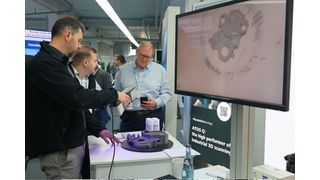 Live konnten die Besucher auf dem Technologietag Hein an vielen Ständen Systeme und Prodikte selbst vor Ort testen. Die Veranstaltung hat den Charakter einer Arbeitstagung mit hohem Praxisbezug. (Bild: Maschinenmarkt/rw)