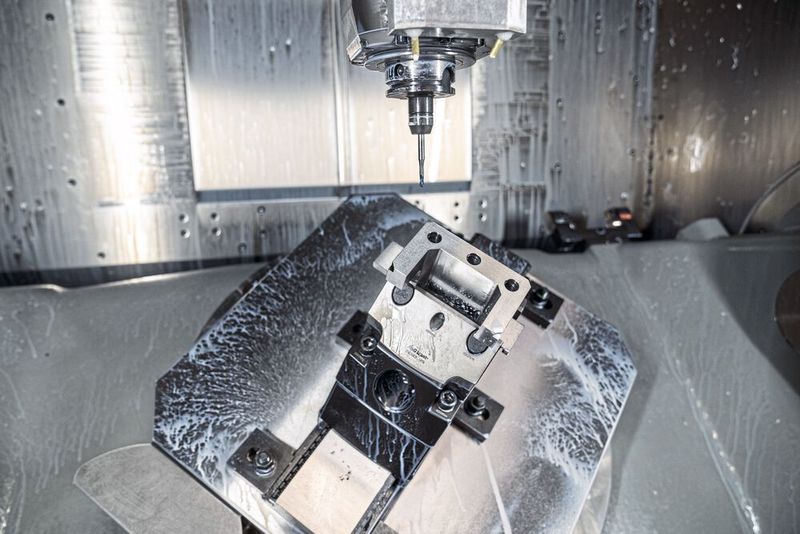 Die 5-Achs-Technologie gibt Cafmeyer mehr Möglichkeiten in der Bearbeitung und fordert zugleich die Maschinenbediener heraus.(Bild:  Hermle)