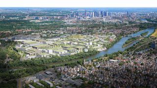 Der Industriepark „Frankfurt Westpark“ befindet sich westlich der Innenstadt, am nördlichen Main-Ufer. Hier will Cyrusone nue Rechenzentren bauen.  (Bild: Beos AG)