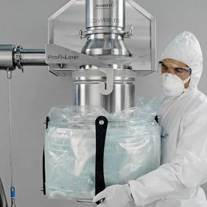 Der Profiliner ermöglicht staubdichtes Befüllen.