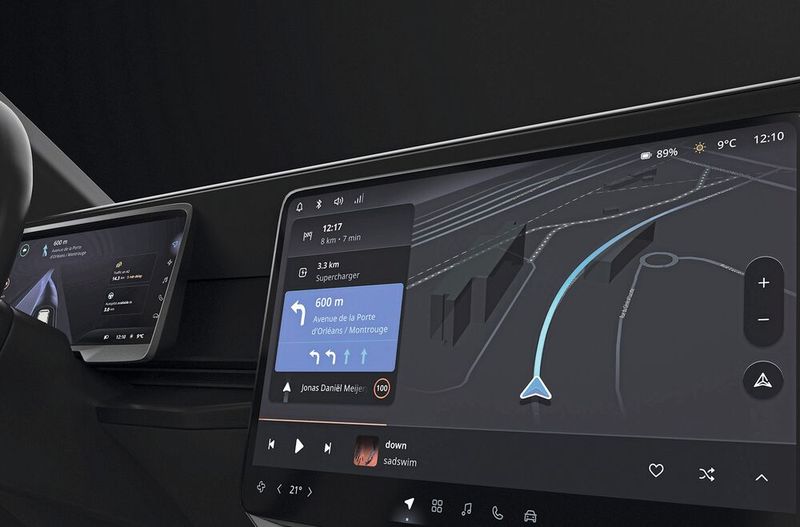 TomTom IndiGOs zentrales Display. (Bild: TomTom)