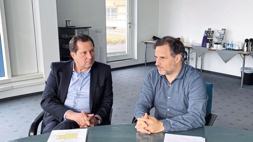 Dechema Managing Director Andreas Förster and Head of Energy and Climate Florian Ausfelder. (Source: Dechema)